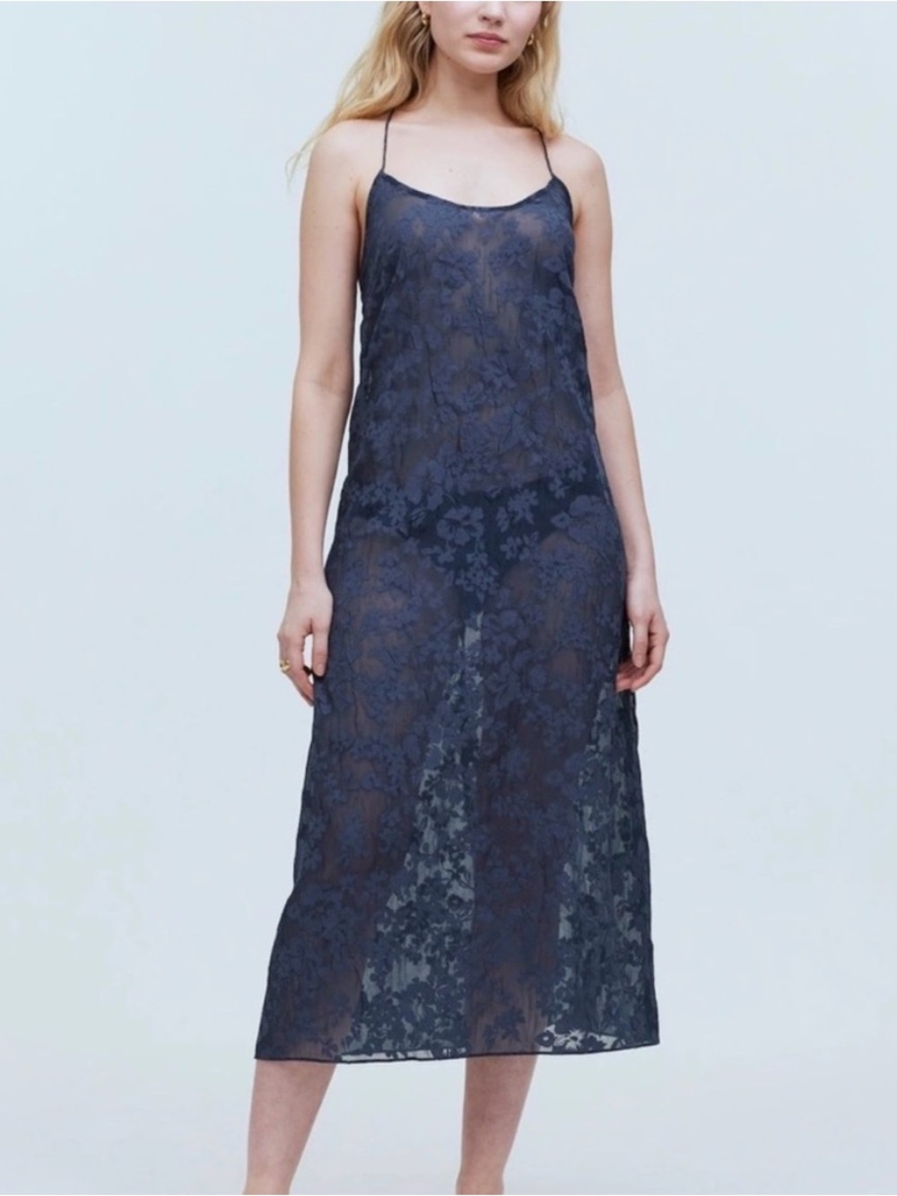 NWT Women’s Madewell navy coverup swim dress